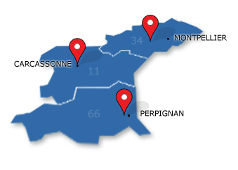 Implantation en région Languedoc Roussillon